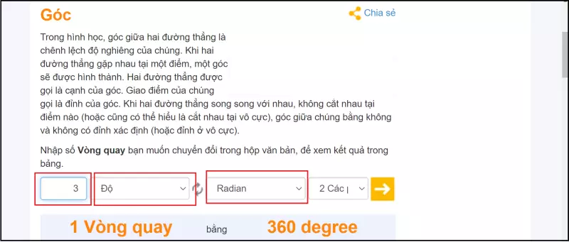 Lần lượt thực hiện các bước như nhập số liệu, chọn đơn vị muốn đổi, đơn vị cần đổi
