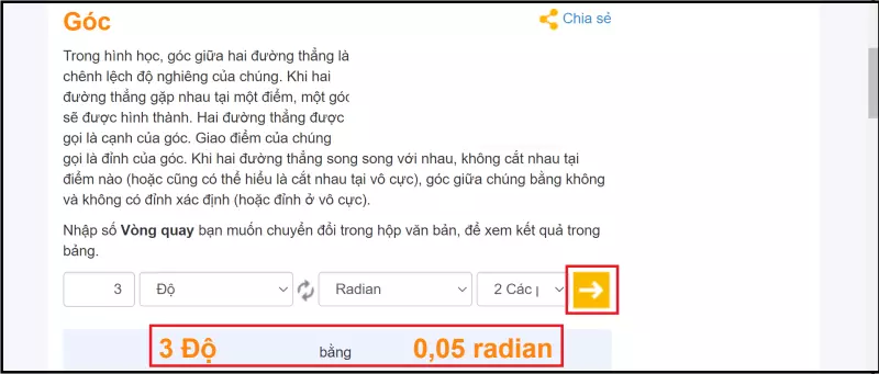 Nhấn chọn dấu mũi tên để chuyển đổi trên màn hình