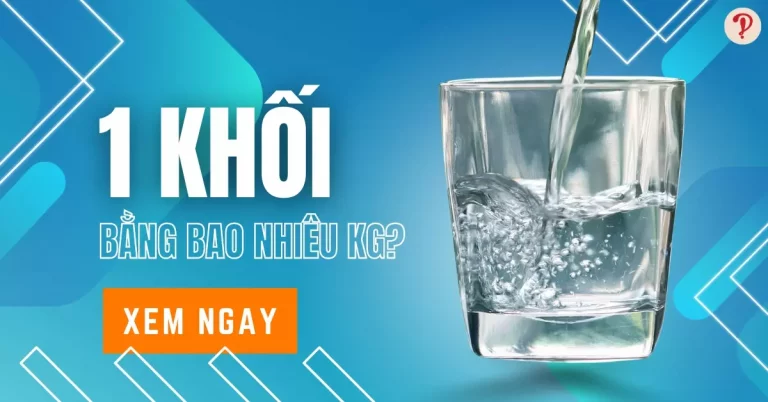 1 khối nước bằng bao nhiêu kg