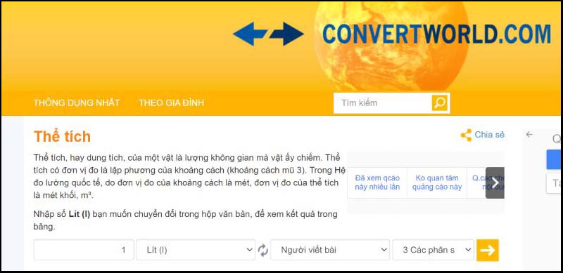 1 lít bằng bao nhiêu ml?