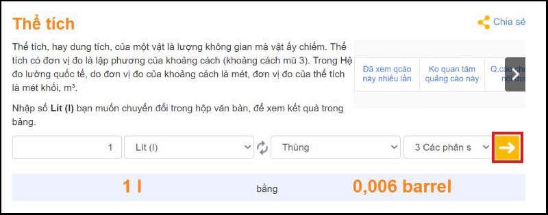 1 lít bằng bao nhiêu ml?