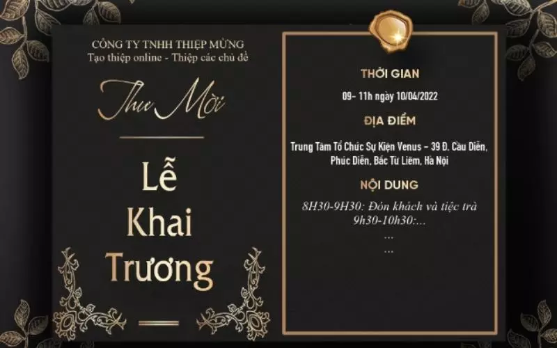 Có rất nhiều các mẫu thiệp mời khác nhau