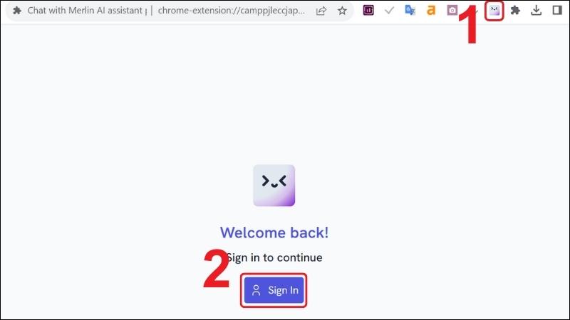 Đăng nhập Merlin ChatGPT bằng Google