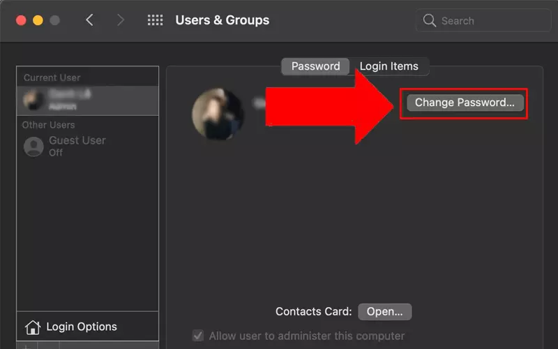 Bạn hãy nhấn vào Change Password