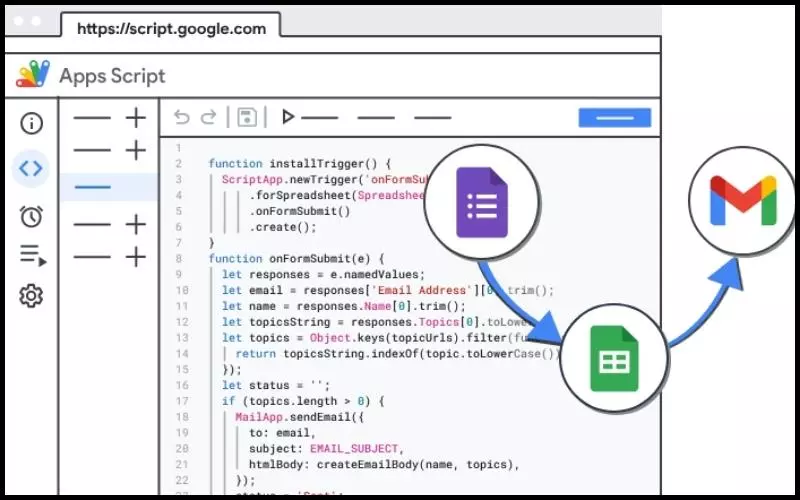 Điều đặc biệt của Google App Script chính là người dùng không cần phải cài đặt bất kỳ chương trình biên dịch nào