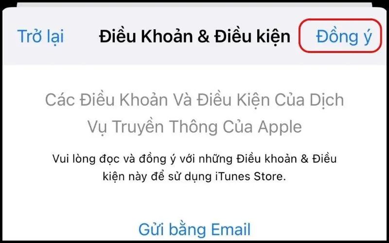 Chọn Đồng ý -> Tiếp tục chọn Đồng ý