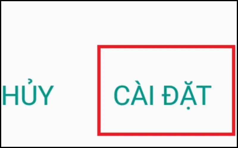 Đợi file chạy rồi chọn vào “Cài đặt”