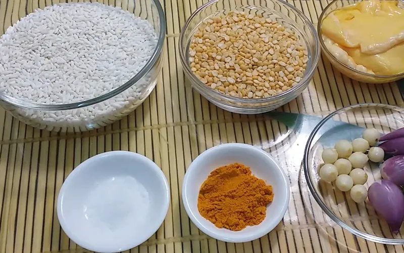 Nguyên liệu làm món xôi xéo thơm ngon