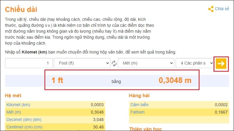 Nhấn chọn dấu mũi tên để chuyển đổi