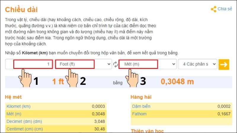 Nhập số lượng ft muốn chuyển