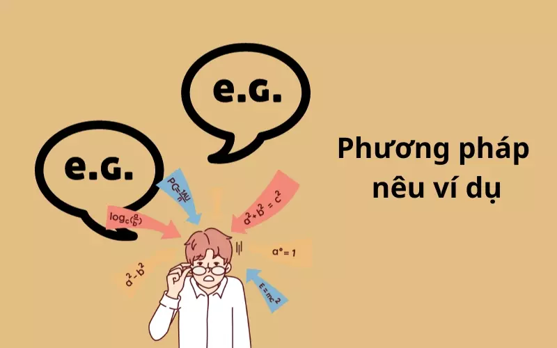 Phương pháp nêu ví dụ là công dụng giúp tăng tính thuyết phục và tăng độ tin cậy cho người đọc